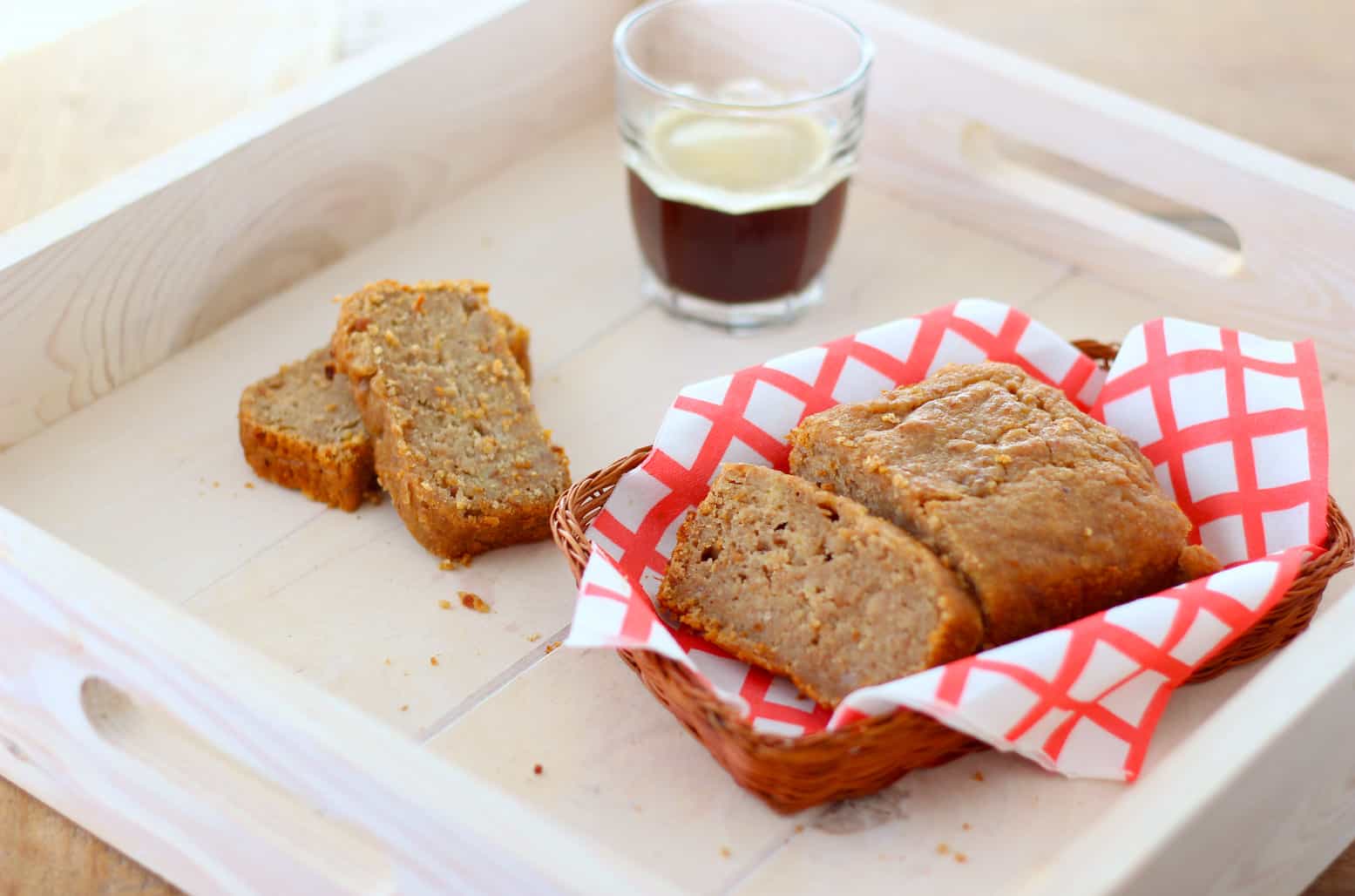 Bananenbrood met pindakaas