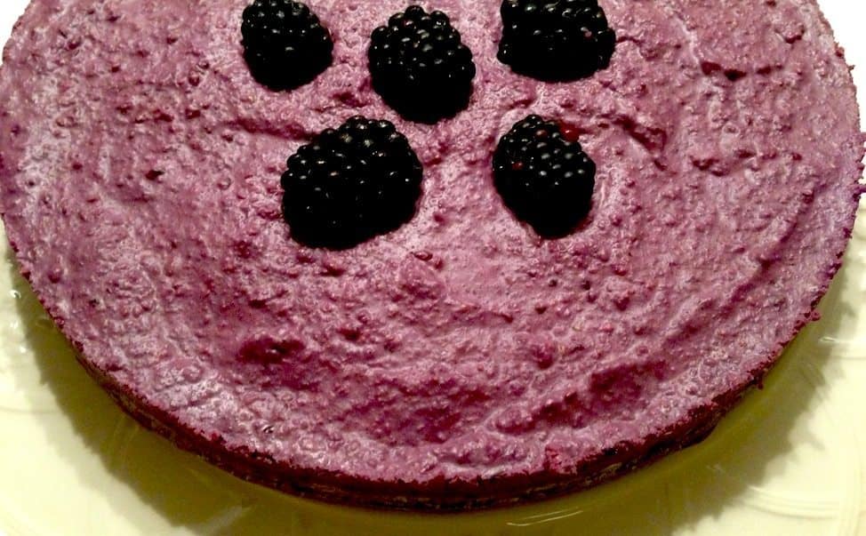 Lactosevrije cheesecake met bramen