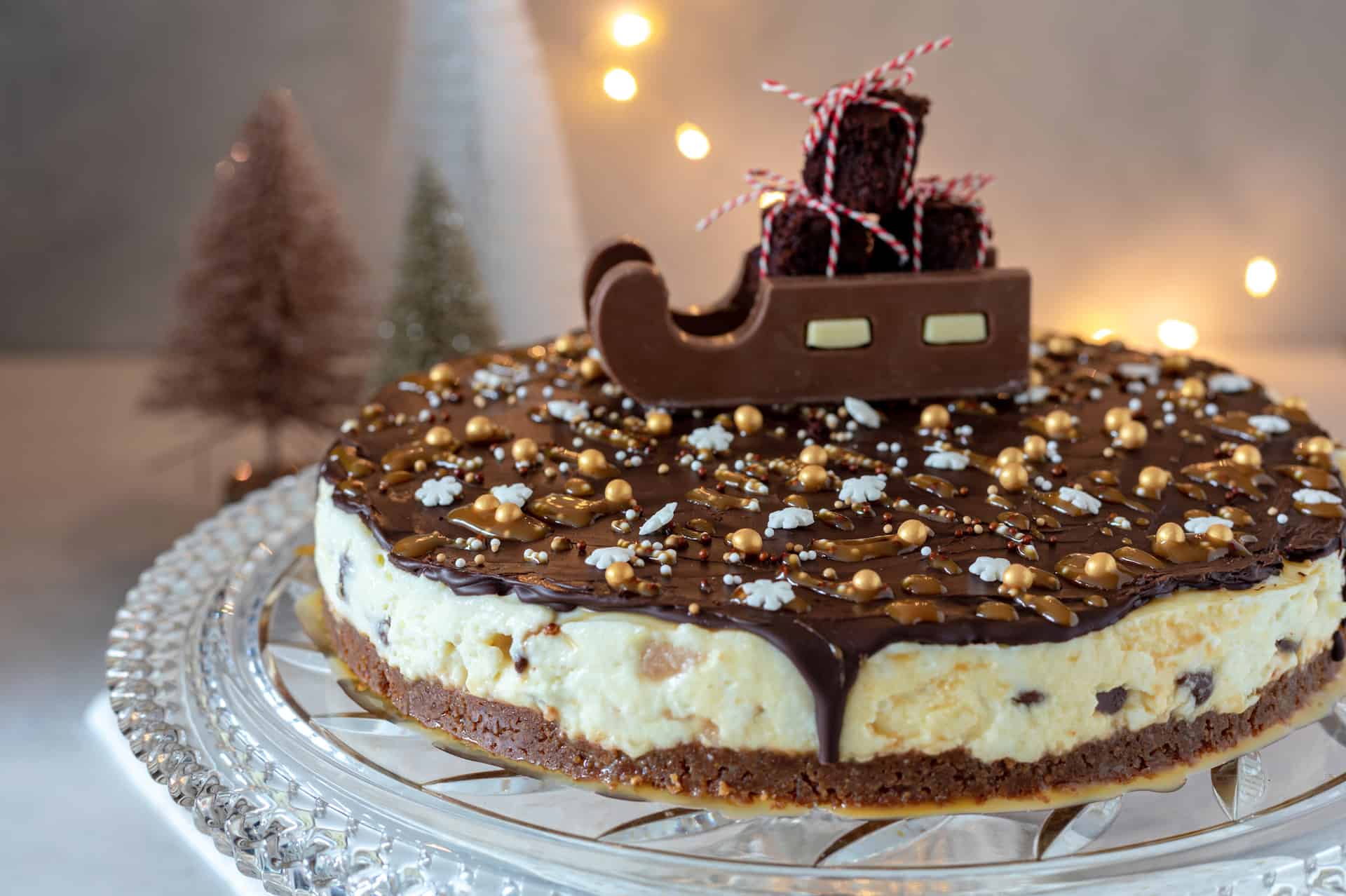 Kerst MonChoutaart met chocolade en karamel