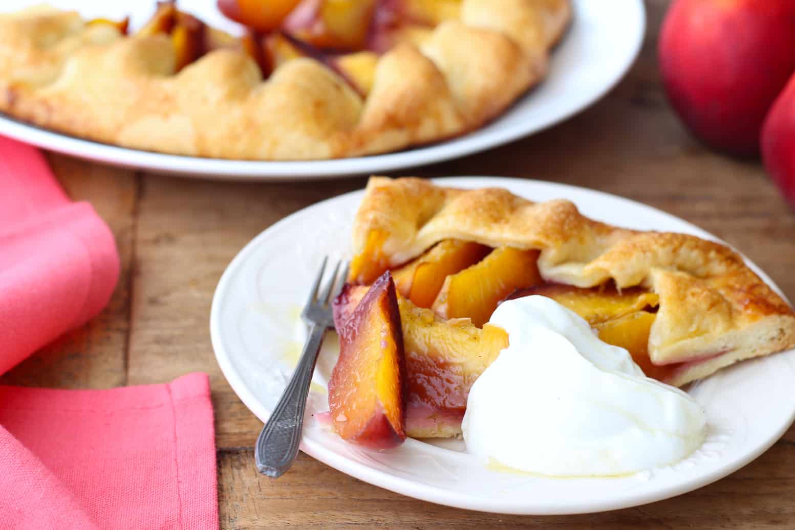 Nectarines galette met vanille
